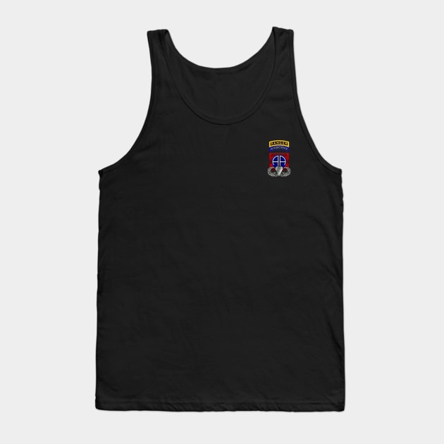 82nd Airborne Division with Ranger Tab- Distressed Veterans Day Gift Tank Top by floridadori